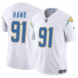 Men Los Angeles Chargers 91 Da 27Shawn Hand White 2024 F U S E Vapor Limited Stitched Football Jersey