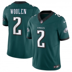 Men Philadelphia Eagles 2 Tariq Woolen Green 2026 F U S E  Vapor Untouchable Limited Stitched Football Jersey