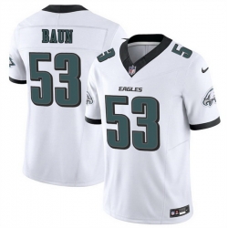 Men Philadelphia Eagles 53 Zack Baun White 2025 F U S E  Vapor Untouchable Limited Stitched Football Jersey 1