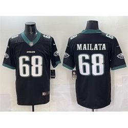 Men Philadelphia Eagles 68 Jordan Mailata Black 2024 New Vapor Untouchable Limited Stitched Football Jersey