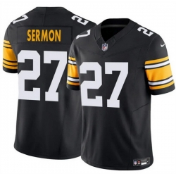 Men Pittsburgh Steelers 27 Trey Sermon Black 2025 F U S E  Alternate Vapor Untouchable Limited Stitched Jersey