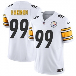 Men Pittsburgh Steelers 99 Derrick Harmon White 2025 Draft F U S E  Vapor Limited Stitched Football Jersey