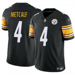 Youth Pittsburgh Steelers 4 DK Metcalf Black 2023 F U S E  Vapor Untouchable Limited Stitched Football Jersey