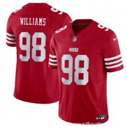 Men San Francisco 49ers 98 Mykel Williams Red 2025 Draft F U S E  Vapor Untouchable Limited Stitched Football Jersey