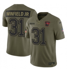 Men Tampa Bay Buccaneers 31 Antoine Winfield Jr  Olive 2025 F U S E  Salute to Service Limited Stitched Football Jersey