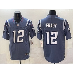Men New England Patriots 12 Tom Brady 2025 F U S E Rivalries Vapor Limited Stitched Football Jersey
