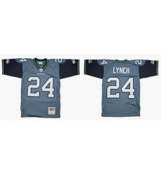 Men Seattle Seahawks 24 Marshawn Lynch 2010 Home Stitched Football Jersey