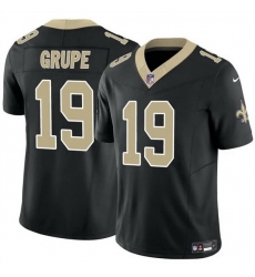 Men New Orleans Saints 19 Blake Grupe Black 2025 F U S E Vapor Limited Stitched Football Jersey
