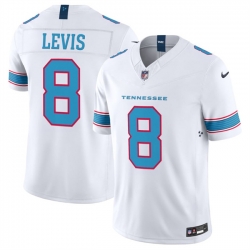 Men Tennessee Titans  8 Will Levis White 2026 F U S E  Vapor Limited Stitched Football Jersey
