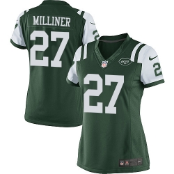 Women's Nike New York Jets #27 Dee Milliner Elite Green Team Color NFL Jersey