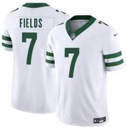Youth New York Jets 7 Justin Fields White Classic Alternate Vapor F U S E  Limited Stitched Football Jersey