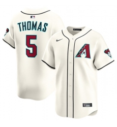 Men Arizona Diamondbacks 5 Alek Thomas Cream Limited Stitched Baseball Jersey