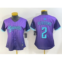 Women Arizona Diamondbacks 2 Geraldo Perdomo Purple 2025 City Connect Limited Stitched