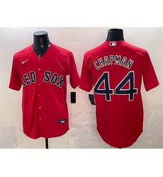 Men Boston Red Sox 44 Aroldis Chapman Red Cool Base Stitched Baseball Jersey