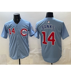 Men Chicago Cubs  14 Ernie Banks Blue 2024 25 2nd Alternate Limited Stitched Baseball Jersey
