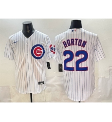 Men Chicago Cubs 22 Cade Horton White Cool Base Stitched Baseball Jersey Men Chicago Cubs 22 Cade Horton White Cool Base Stitched Baseball Jersey