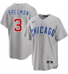 Men Chicago Cubs 3 Alex Bregman Grey 2026 Cool Base Limited Stitched Baseball Jersey