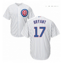 Youth Majestic Chicago Cubs 17 Kris Bryant Authentic White Home Cool Base MLB Jersey