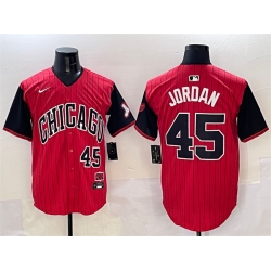 Men Chicago White Sox 45 Michael Jordan Red Black 2025 City Connect Limited Stitched Baseball Jersey