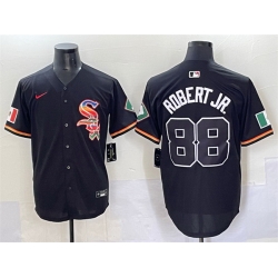 Men Chicago White Sox 88 Luis Robert Jr  Black Mexico Limited Stitched Baseball Jersey