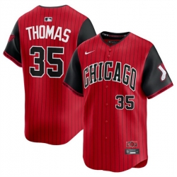 Youth Chicago White Sox 35 Frank Thomas Red Black 2025 City Connect Limited Stitched Baseball Jersey