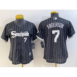 Youth Chicago White Sox 7 Tim Anderson Black City Connect Stitched Jersey