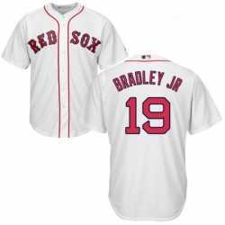 Youth Majestic Boston Red Sox 19 Jackie Bradley Jr Authentic White Home Cool Base MLB Jersey 