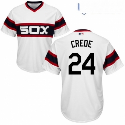 Youth Majestic Chicago White Sox 24 Joe Crede Replica White 2013 Alternate Home Cool Base MLB Jersey