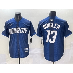 Men Detroit Tigers 13 Dillon Dingler 2024 Navy City Connect Cool Base Limited Stitched Jersey