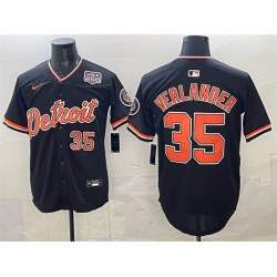Men Detroit Tigers  35 Justin Verlander Navy 2026 Alternate USA 250  Patch Vapor Premier Limited Stitched Baseball Jersey