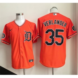 Men Detroit Tigers  35 Justin Verlander Orange 2026 Cool Base Stitched Baseball Jersey
