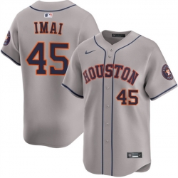 Men Houston Astros 45 Tatsuya Imai Grey 2026 Limited Stitched Baseball Jersey