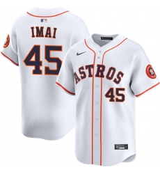 Men Houston Astros 45 Tatsuya Imai White 2026 Home Limited Stitched Baseball Jersey