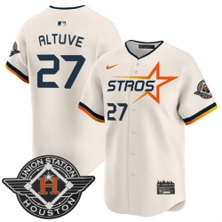 Women Houston Astros 27 Jose Altuve Cream 2025 City Connect Limited Stitched Baseball Jersey