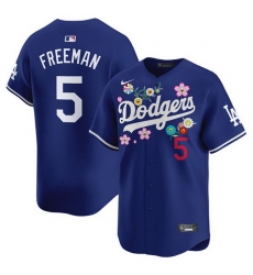 Men Los Angeles Dodgers 5 Freddie Freeman Royal Takashi Murakami 2025 Vapor Limited Stitched Baseball Jersey