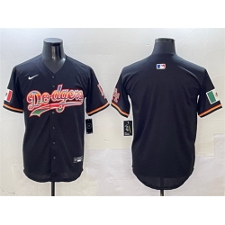Men Los Angeles Dodgers Blank Black Mexico Limited Stitched Baseball Jersey