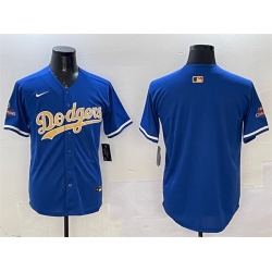 Men Los Angeles Dodgers Blank Royal 2025 Gold Collection Limited Stitched Baseball Jersey 001