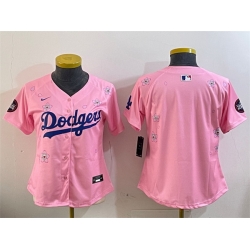 Youth Los Angeles Dodgers Blank Pink 2025 Tokyo Series Limited Stitched Baseball Jersey