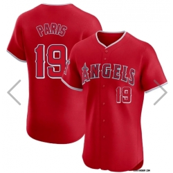 Men Los Angel Angeles Kyren Paris #19 Red Stitched MLB Jersey