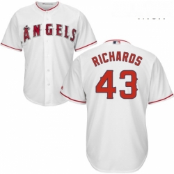 Mens Majestic Los Angeles Angels of Anaheim 43 Garrett Richards Replica White Home Cool Base MLB Jersey
