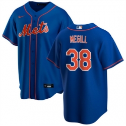 Men New York Mets 38 Tylor Megill Royal Cool Base Stitched Baseball Jersey