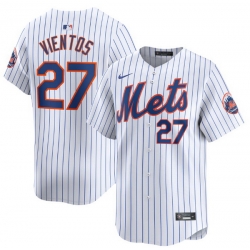 Men New York Mets Mark Vientos 27 White Flex Base Stitched Jersey