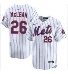 Men New York Mets Nike Nolan McLean #26 White Home Stitched Player Jersey Men New York Mets Nike Nolan McLean #26 White Home Stitched Player Jersey