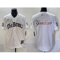 Men New York Yankees Team Big Logo White  27Gothic Legacy Edition 27 Vapor Premier Limited Stitched Baseball Jersey 002