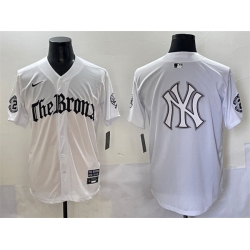 Men New York Yankees Team Big Logo White  27Gothic Legacy Edition 27 Vapor Premier Limited Stitched Baseball Jersey 005
