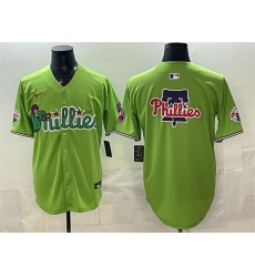 Men Philadelphia Phillies Team Big Logo Light Green Phanatic Limited Stitched Jersey