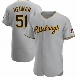 Men Pittsburgh Pirates David Bednar #51 Gray Cool Base Stitched Jersey