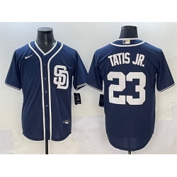Men San Diego Padres 23 Fernando Tatis Jr  Navy Cool Base Stitched Baseball Jersey