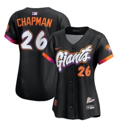 Women San Francisco Giants 26 Matt Chapman Anthracite 2025 City Connect Limited Stitched Baseball Jersey