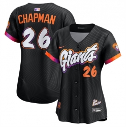 Women San Francisco Giants 26 Matt Chapman Anthracite 2025 City Connect Limited Stitched Baseball Jersey